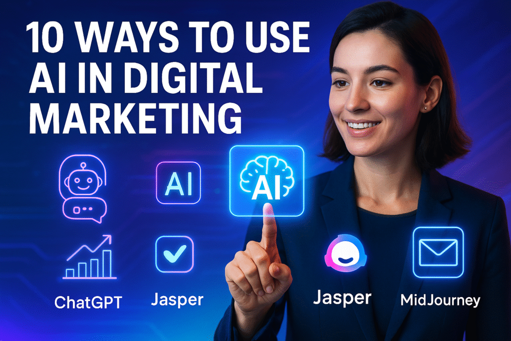 TOP 10 WAYS TO USE AI IN DIGITAL MARKETING